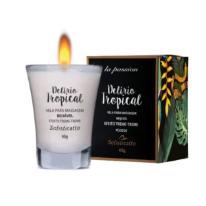 Delírio Tropical Vela Para Massagem Beijável Eletrizante 40G Sofisticatto