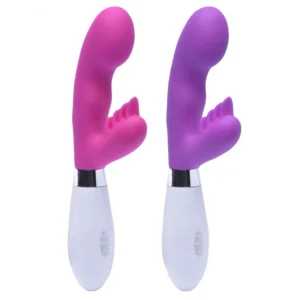 Vibrador Em Silicone Com Estimulador De Clitoris Aron - PINK