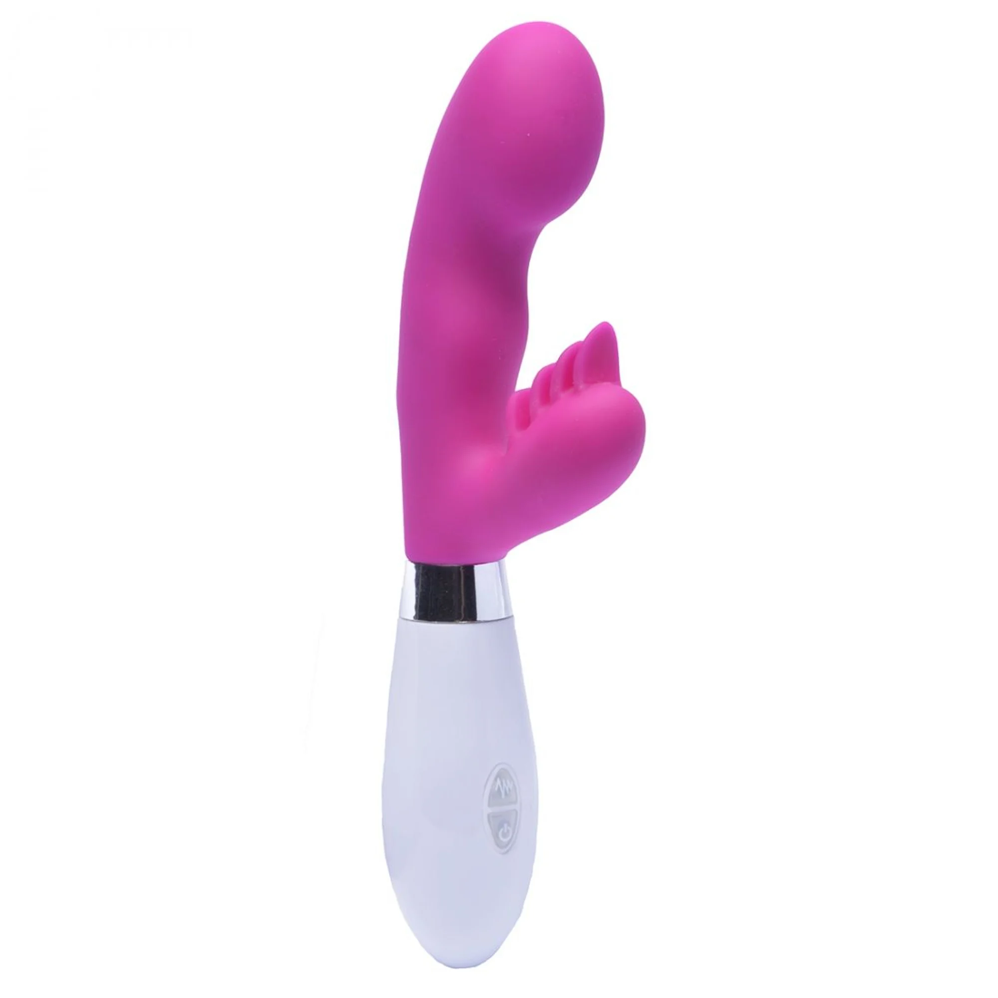 Vibrador Em Silicone Com Estimulador De Clitoris Aron - PINK - Imagem 3