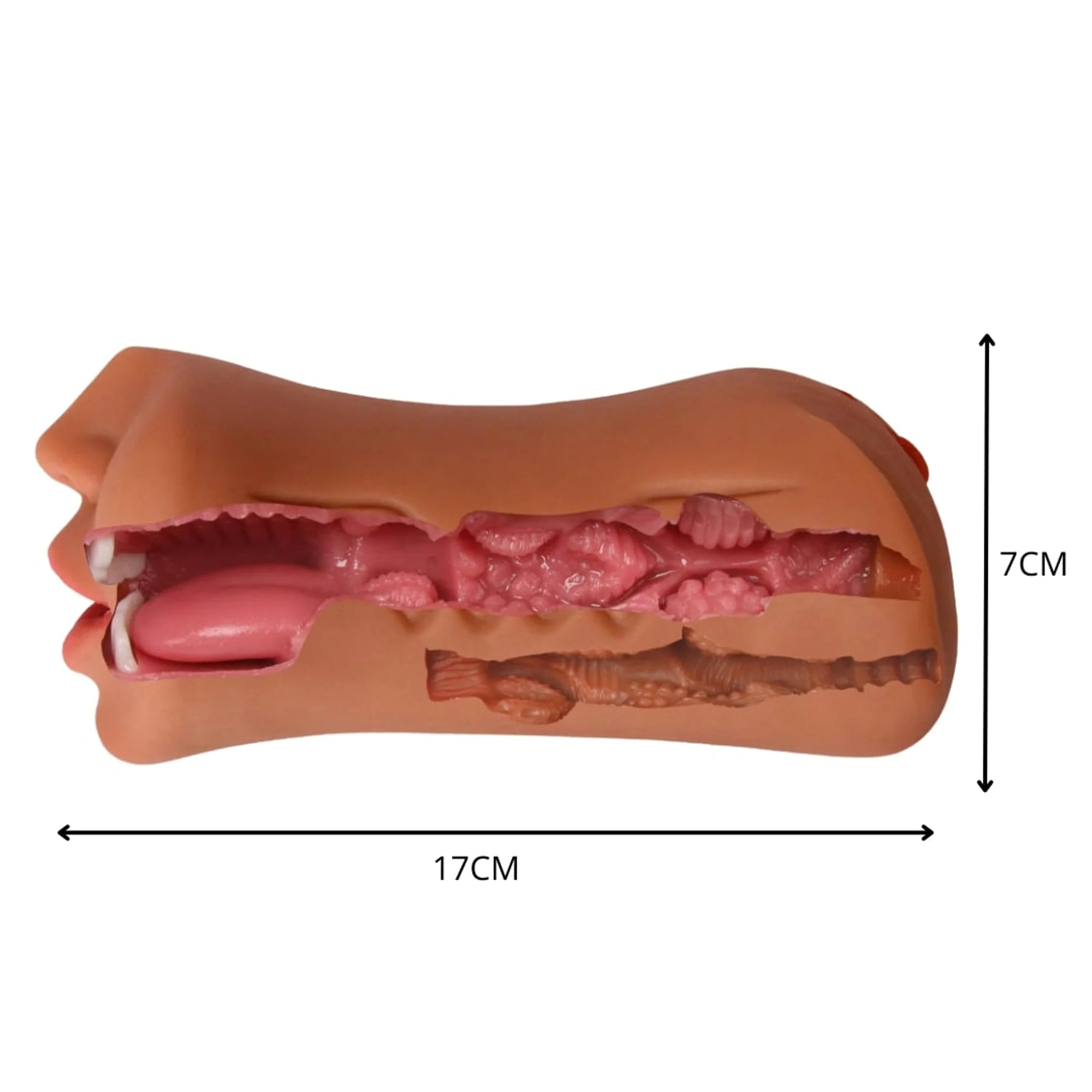 Masturbador 3 Em 1 Com Boca Vagina E Ânus Vibe Toys - Image 4