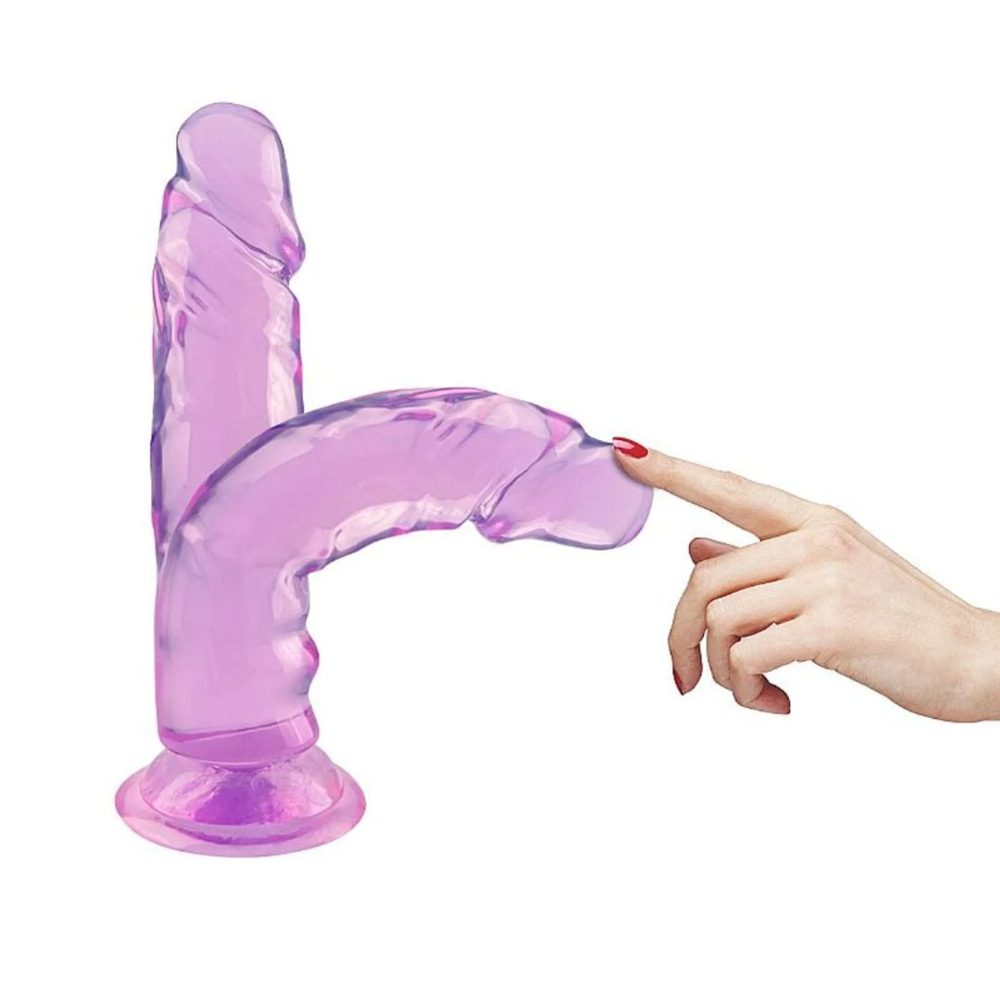 Pênis Realístico Jelly Com Ventosa 14,8 X 3Cm Vibe Toys Rosa - Image 3