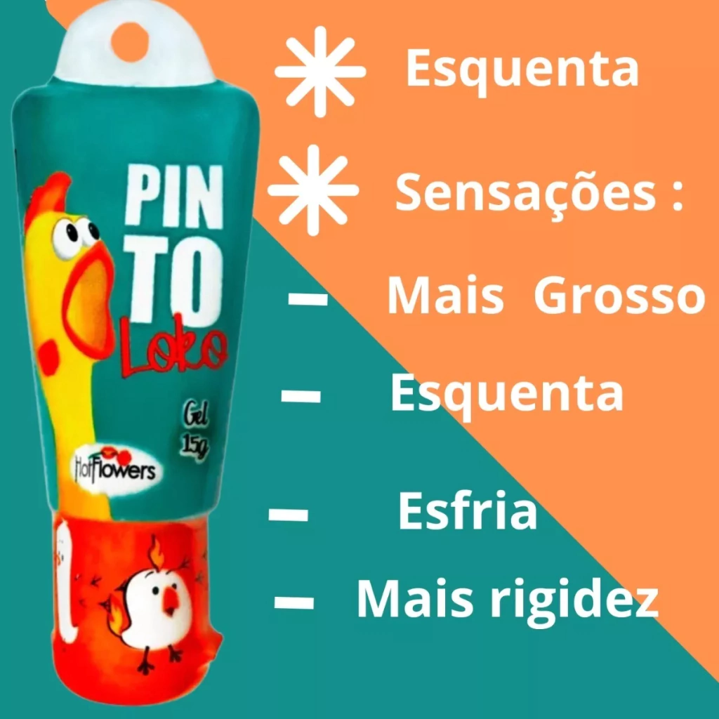 Pinto Loko Gel Estimulante Masculino 15G Hot Flowers - Imagem 2